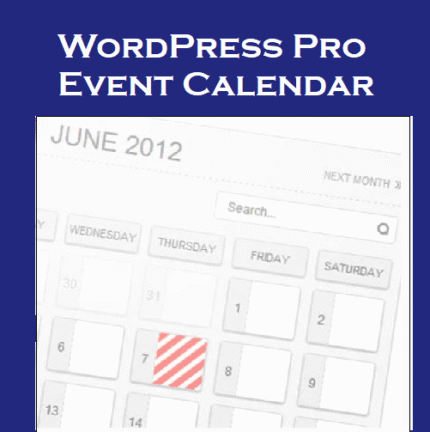 WordPress Pro Event Calendar - Gpl theme