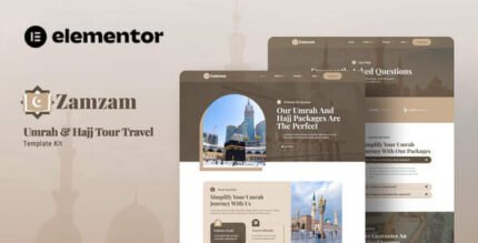 Zamzam - Umrah & Hajj Tour Travel Elementor Template Kit - GPLRock.Com