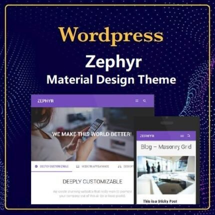 Zephyr - Material Design Theme - Gpl theme