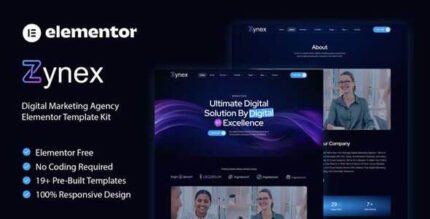 Zynex - Digital Marketing Agency Elementor Template Kit - GPLRock.Com