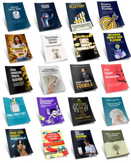 Promotional image showing the 20 Ready-to-Sell Digital Marketing Course Bundle with full PLR license, perfect for reselling and online business growth