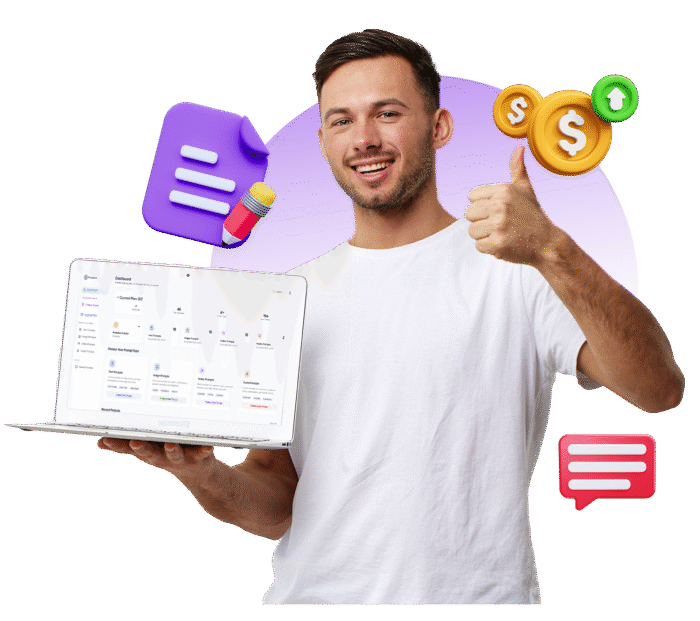 AI Prompt Creator PrompterIQ dashboard showing unlimited text prompt creation tools for marketers, creators, and digital entrepreneurs