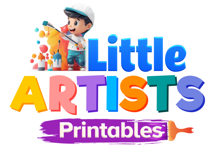Little Artist Printables PLR bundle showing 500+ kids activity sheets across 10 popular themes like animals, alphabets, cartoons, and more for resale.