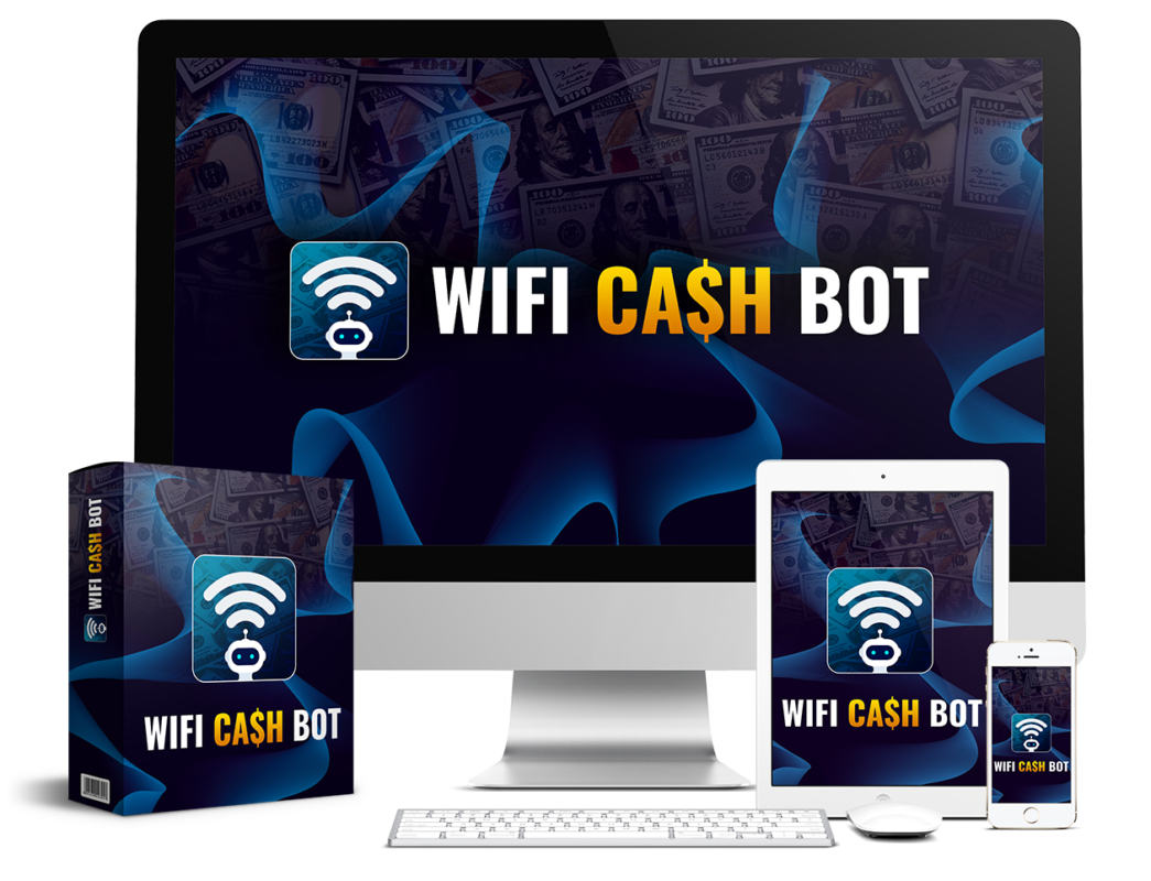 Screenshot of WiFi Cash Bot dashboard showing automated income results from phone-based A.I system used to generate multiple passive income streams without selling or setup.