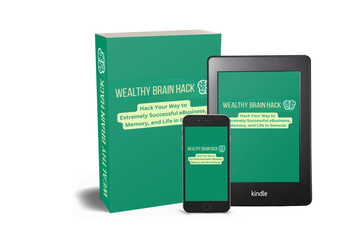 Wealthy Brain Hack training program showing an entrepreneur achieving focus, creativity, and faster learning for online business success