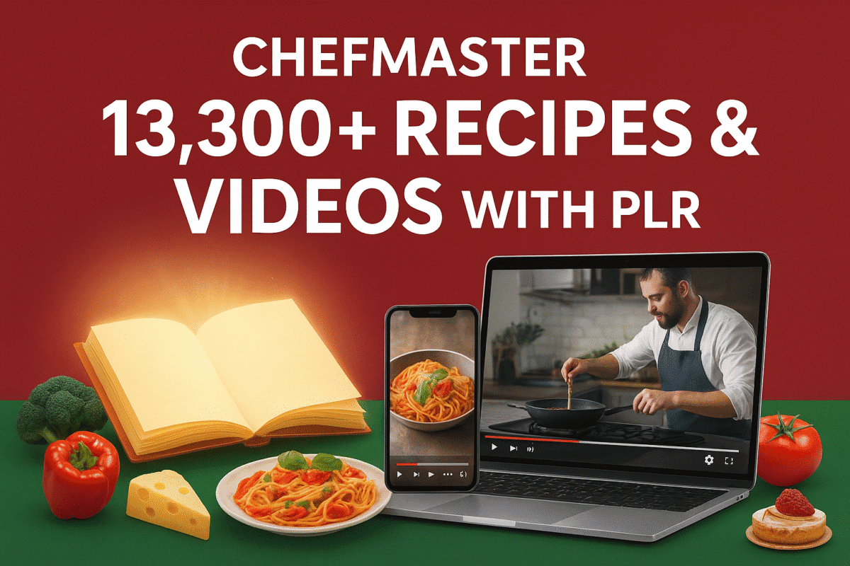 ChefMaster Profitable Cooking Content is the ultimate solution for anyone looking to profit in the food and cooking niche without spending hours creating recipes or producing videos. This massive PLR (Private Label Rights) bundle delivers 13,300+ professional cooking videos, recipes, and digital assets that can be instantly rebranded, repackaged, and resold for 100% profit. Food is a universal passion, and digital food content is one of the most consumed niches online. From TikTok cooking hacks to recipe blogs and YouTube tutorials, millions of people consume food-related content daily. With ChefMaster, you can step directly into this profitable market and start selling ready-made content immediately.