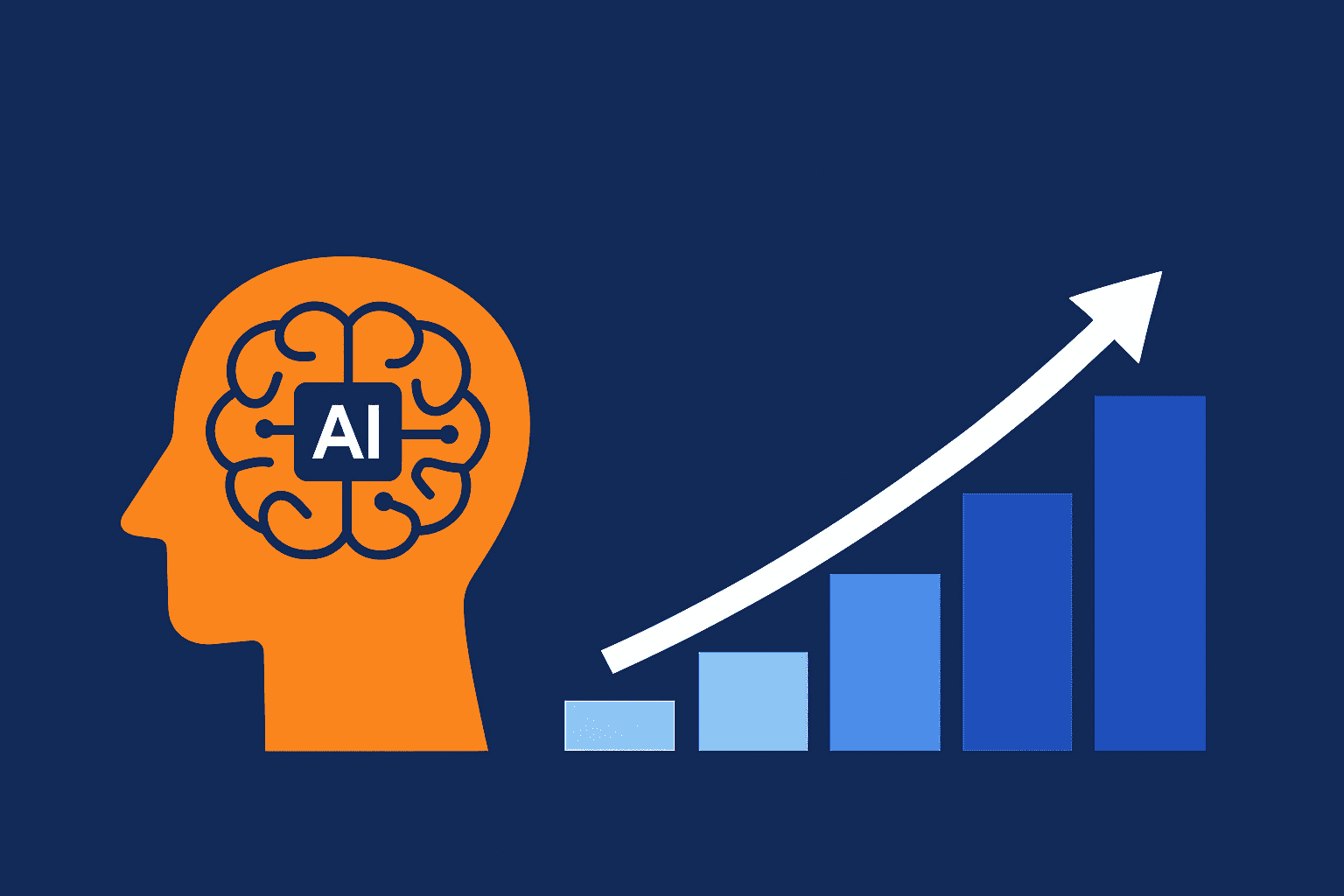 AI market growth statistics illustration